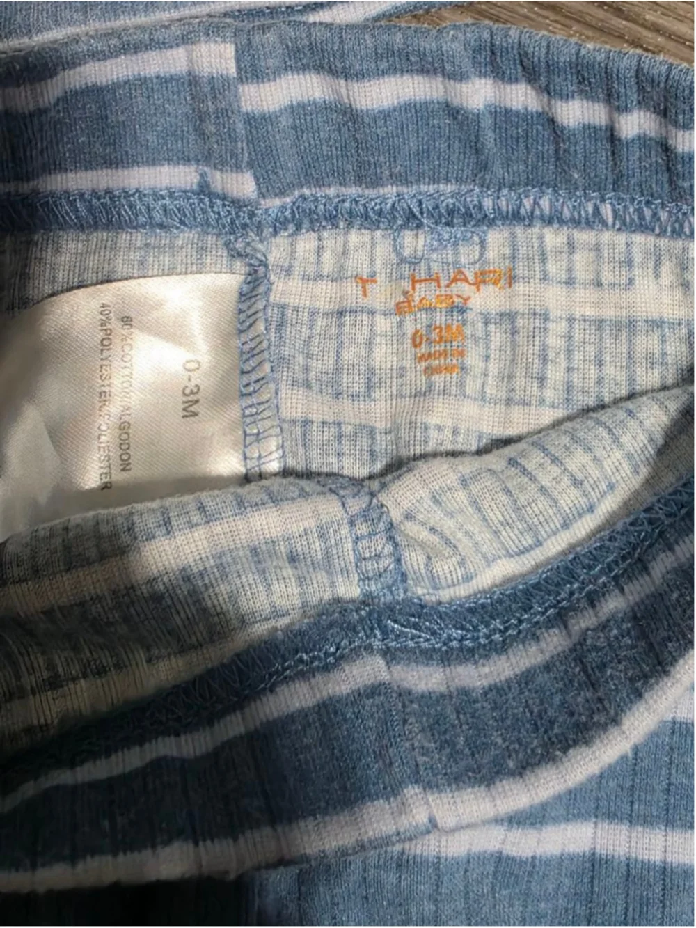 Baby Tahari Blue White Striped 